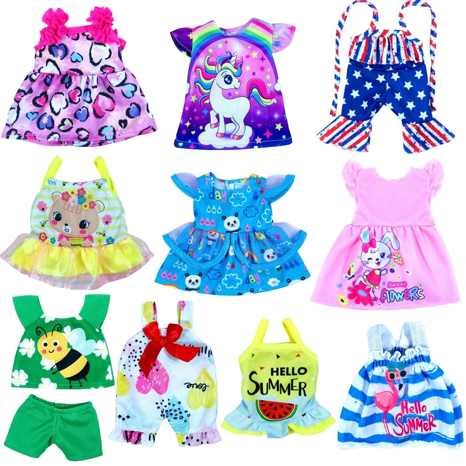 12 Inch Baby Doll Clothes And Accessories 10 Sets Doll Clothes For 10 12 In