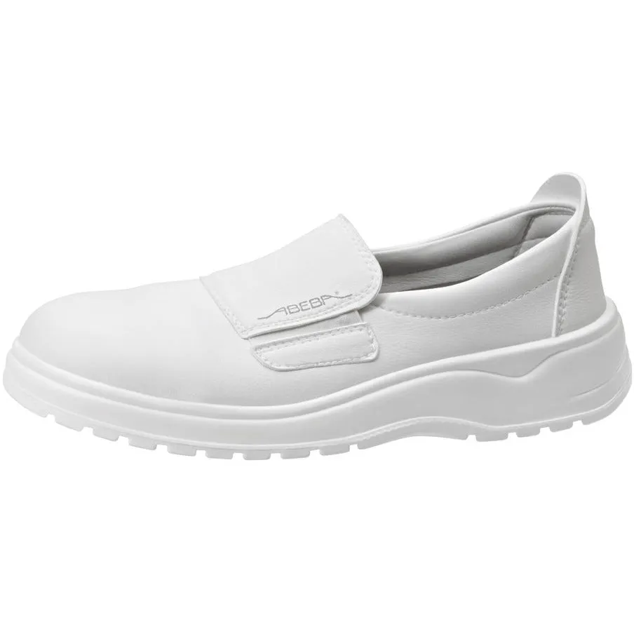 Abeba Light Nursing Shoes - White Leather/Microfibre - Size 5