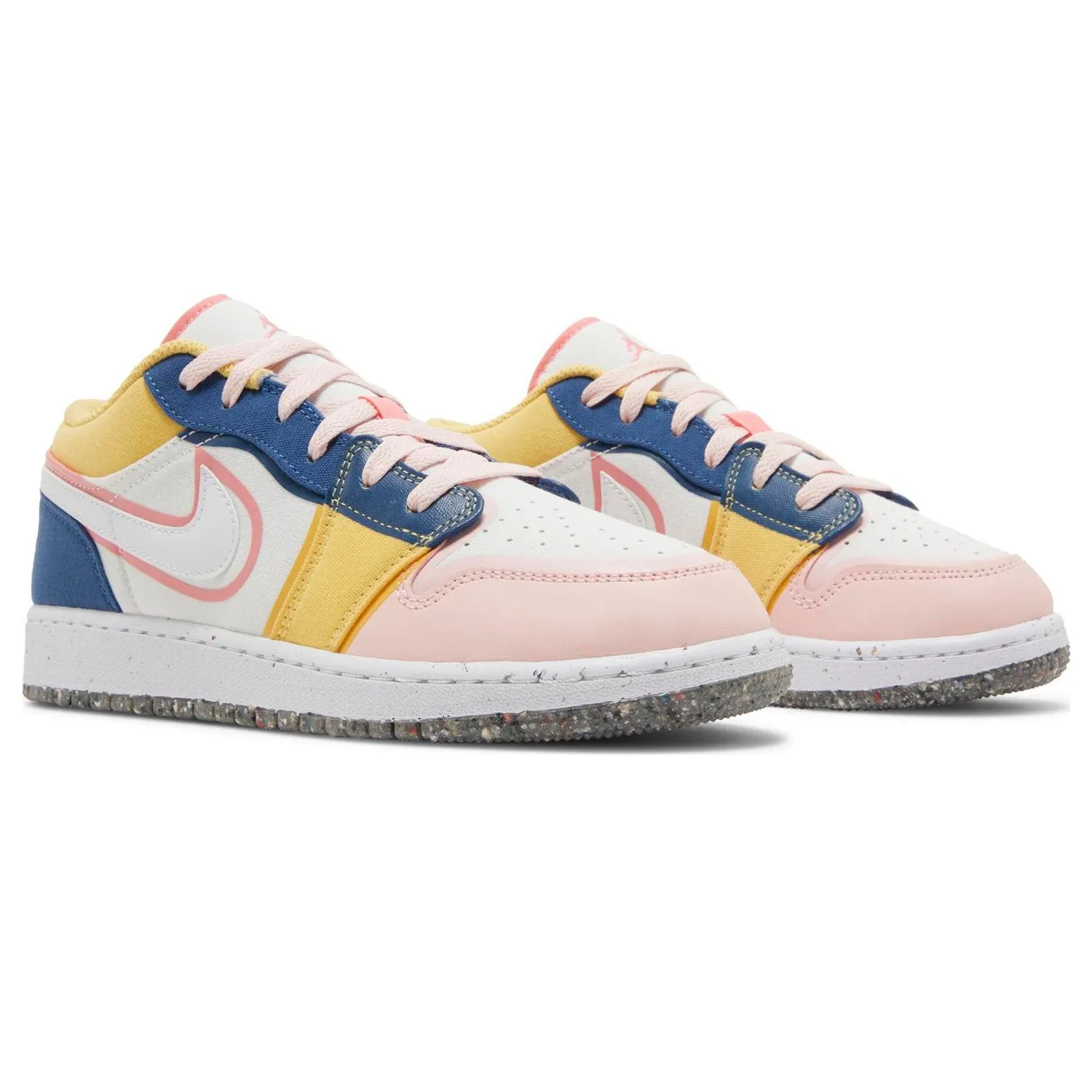 Air Jordan 1 Low SE GS 'Multi-Color Canvas', White