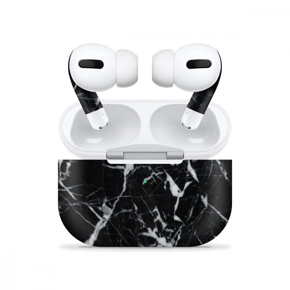 Airpods Pro Black Marble Skin