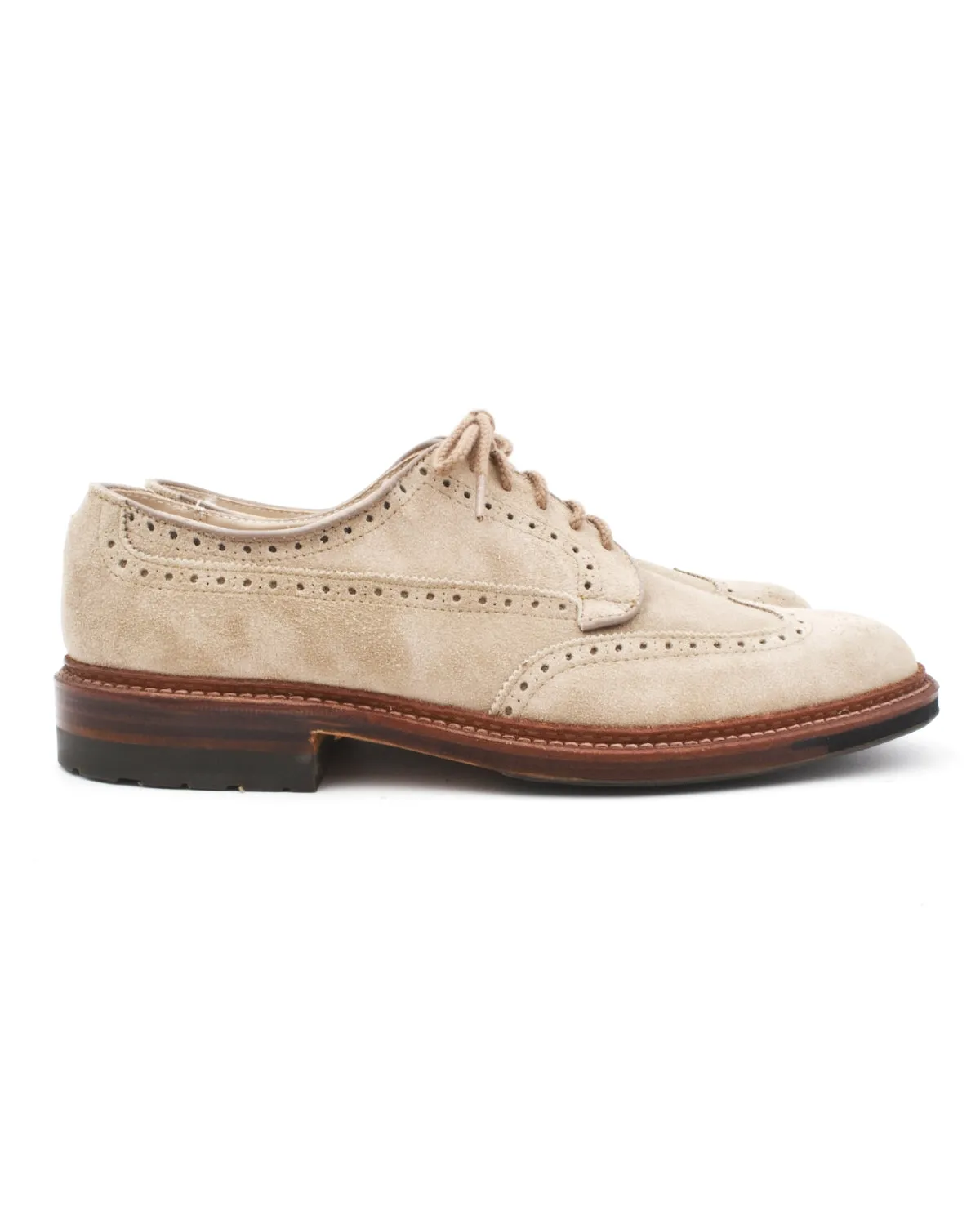 Alden Milkshake Suede Short Wing Blutcher