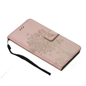 Anymob Huawei Phone Case Blush 3D Tree Flip Leather Wallet Cover