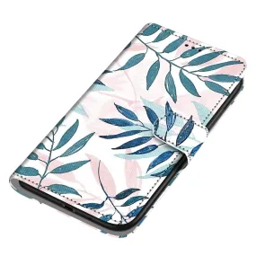 Anymob iPhone Case Green Leaf Flip Leather Wallet Animal Painting Phone Book Style Cover