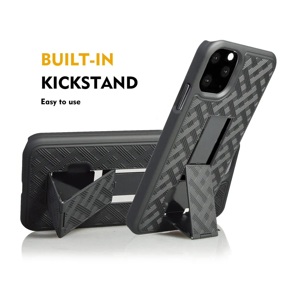 Apple iPhone 11 Case, Rugged Slim Rotating Swivel Lock Holster Shell Combo Clip Cover For iPhone 11