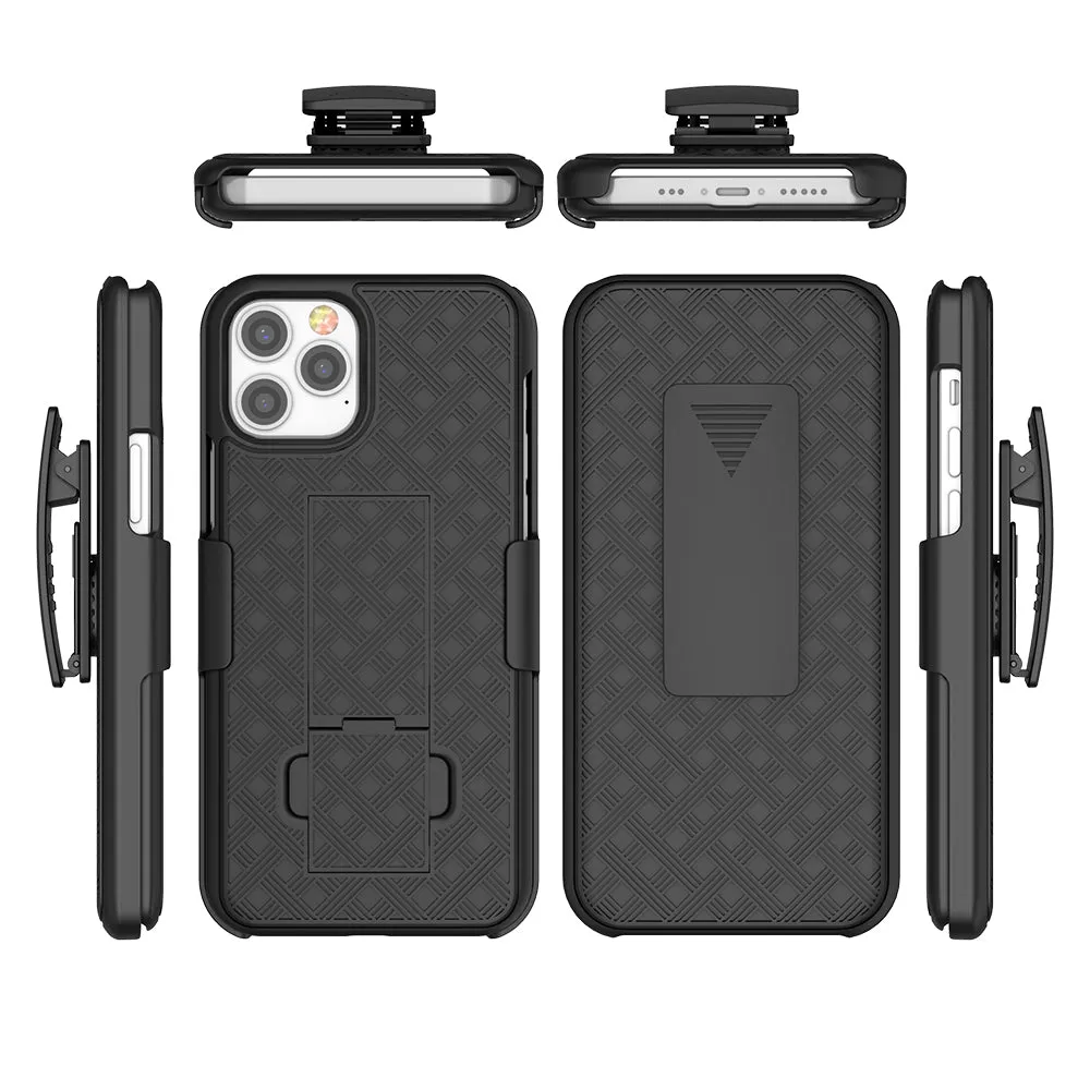 Apple iPhone 12 Case, Rugged Slim Rotating Swivel Lock Holster Shell Combo Clip Cover For iPhone 12