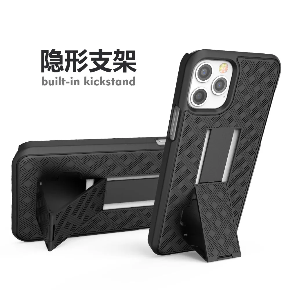 Apple iPhone 12 Case, Rugged Slim Rotating Swivel Lock Holster Shell Combo Clip Cover For iPhone 12