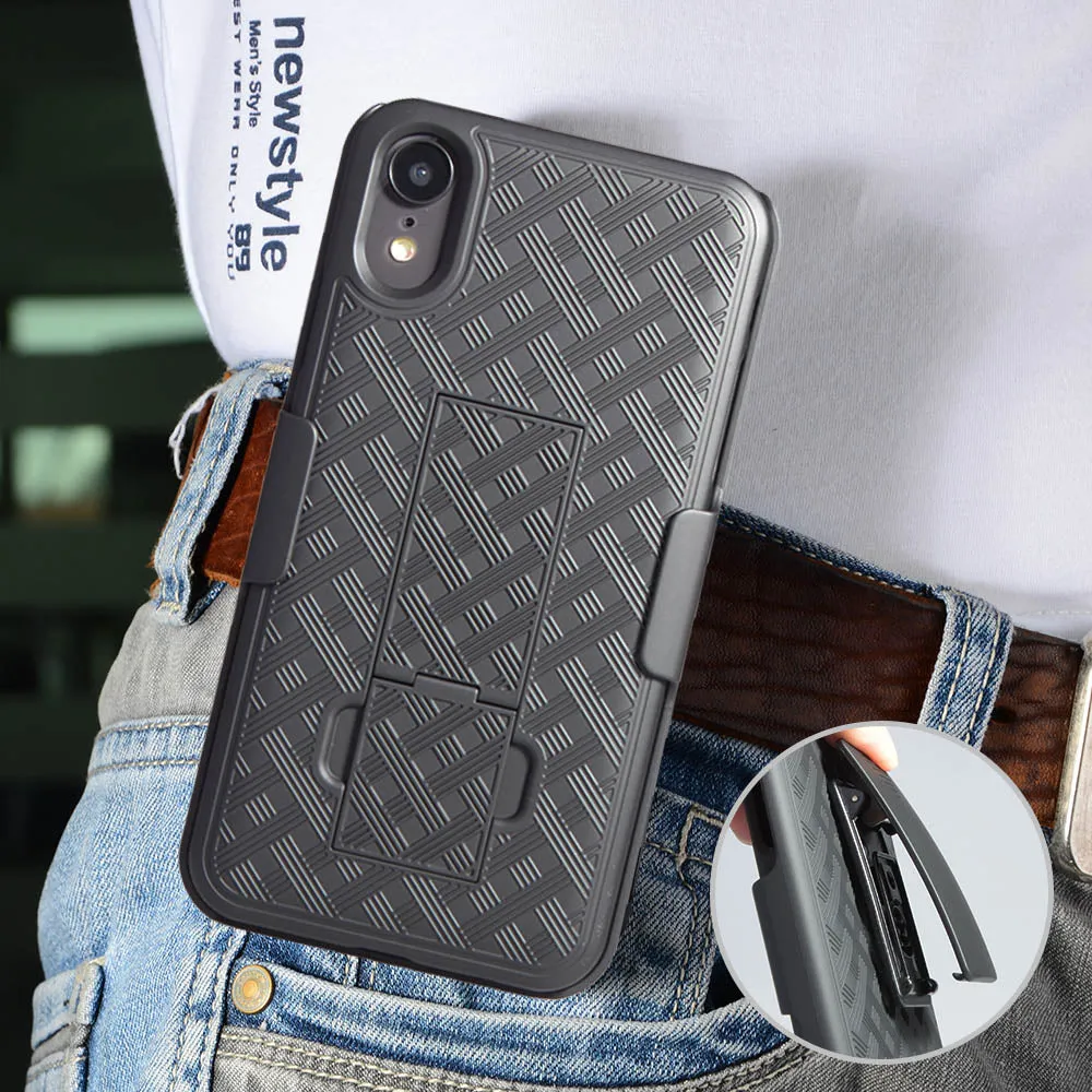 Apple iPhone XS MAX Case, Slim Rotating Swivel Clip Rugged Holster Shell Combo Case Cover for iPhone XSMAX