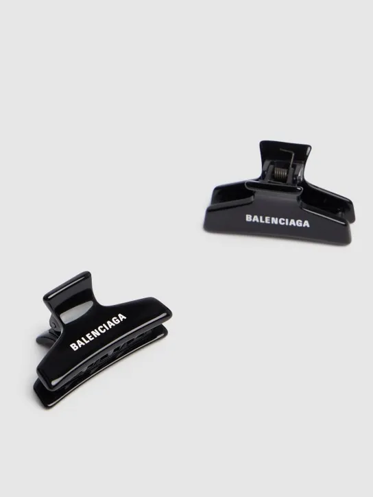 Balenciaga   Set of 2 Holli acetate hair clips 