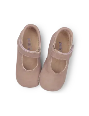 Ballerina Shoe with Velcro - Old rose