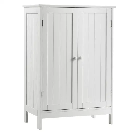 Bathroom Floor Storage Double Door Cupboard Cabinet