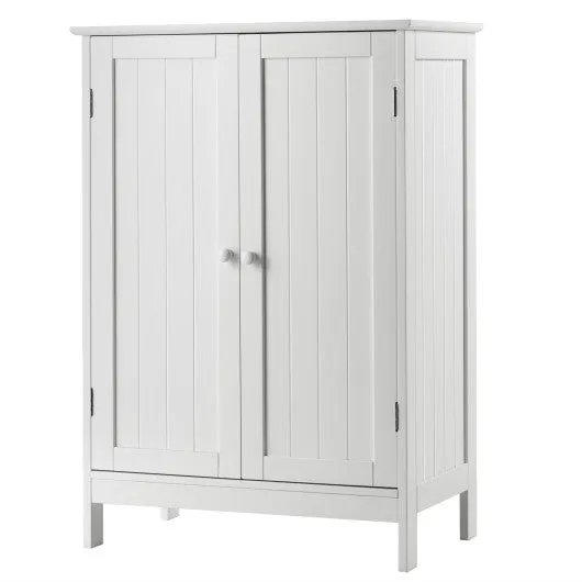 Bathroom Floor Storage Double Door Cupboard Cabinet