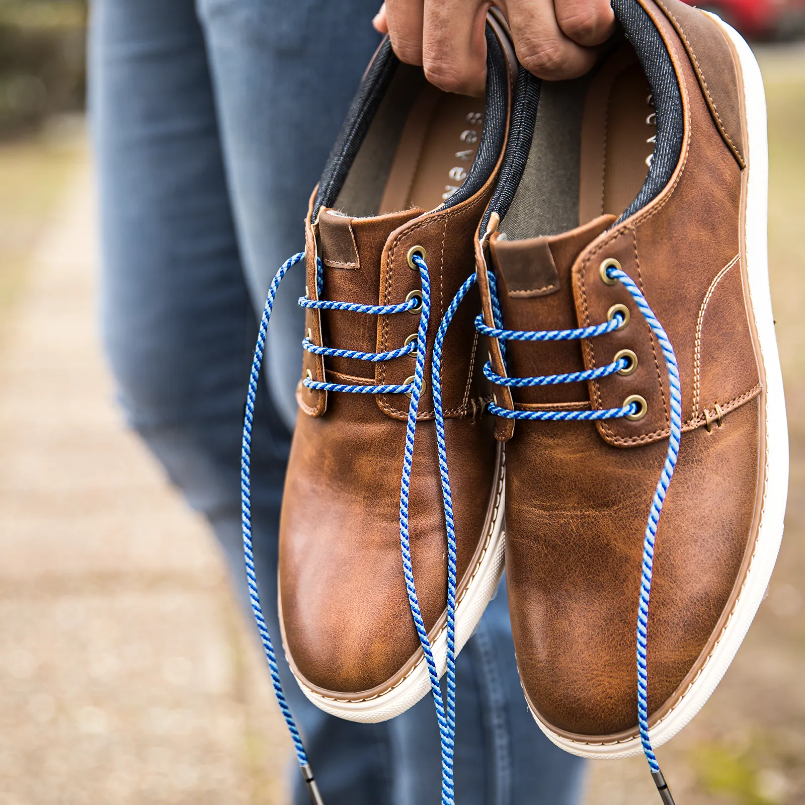 Blue & Light Blue Striped Dress Laces