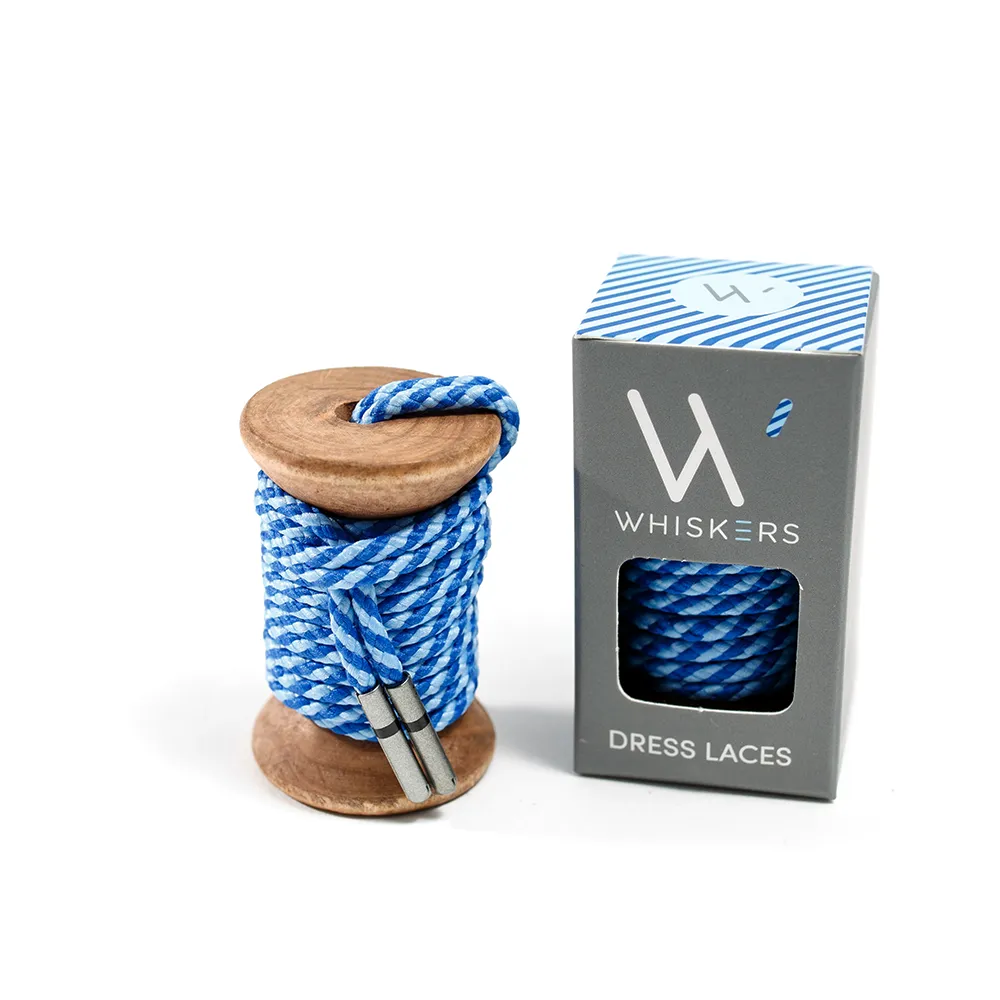 Blue & Light Blue Striped Dress Laces