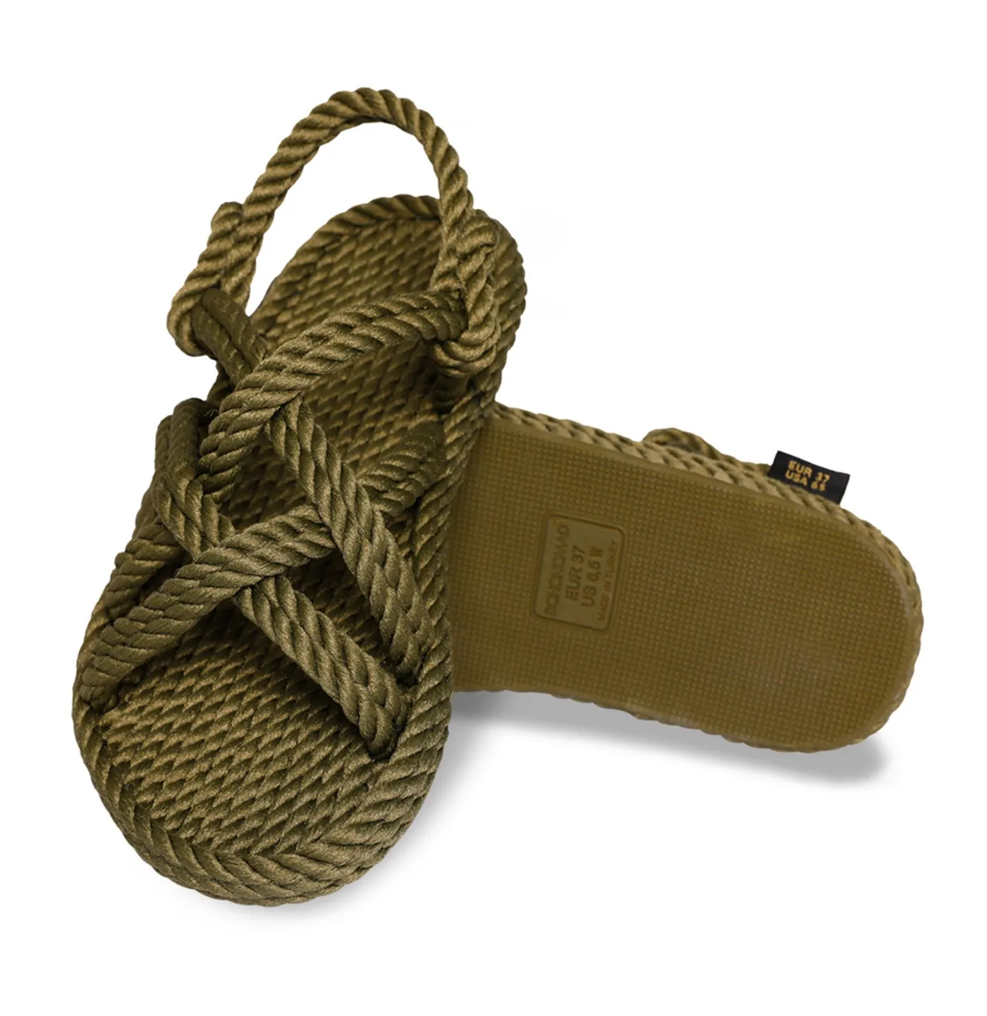 Bodrum Rope Sandals Khaki