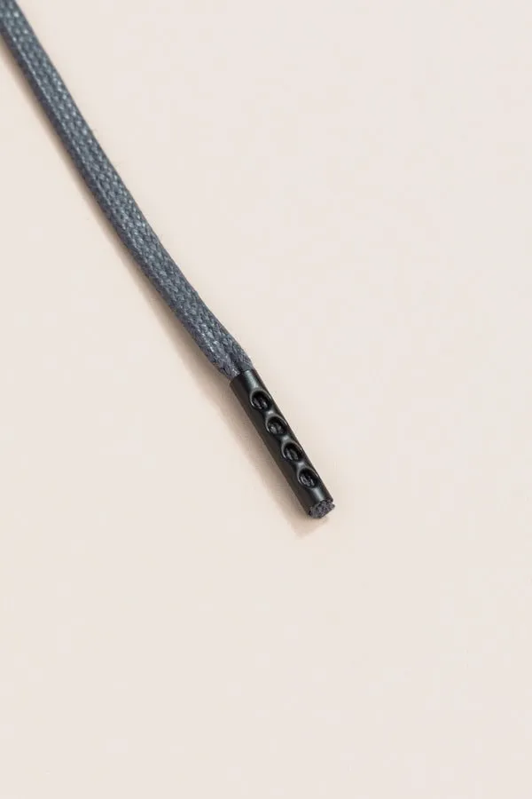 Charcoal | Round Waxed Shoelaces