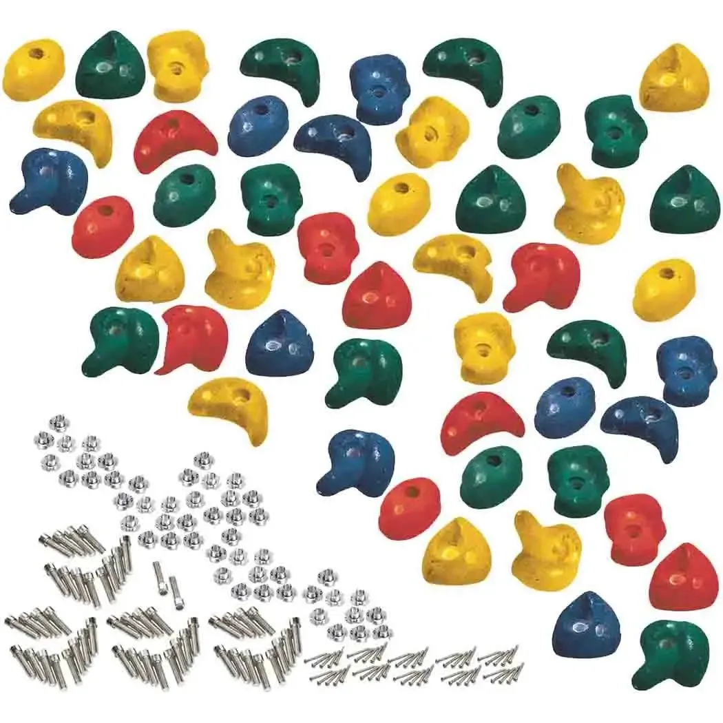 Climbing Stones & Footholds - Multi-Color, High-Grip, Poly-Resin