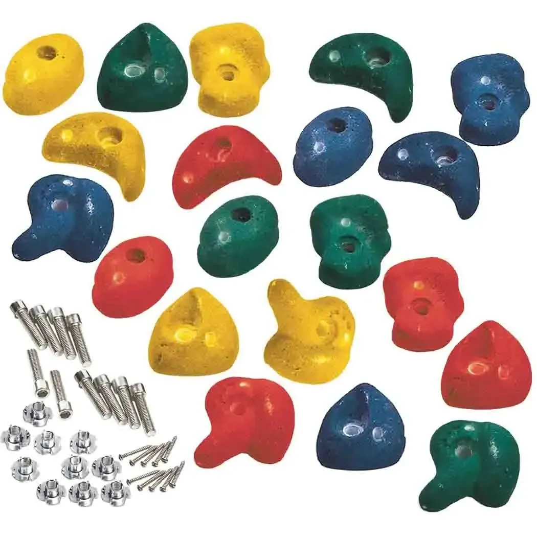 Climbing Stones & Footholds - Multi-Color, High-Grip, Poly-Resin