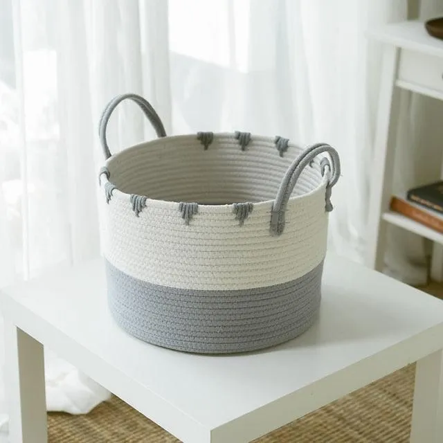 Cotton Rope Toy Collection Basket