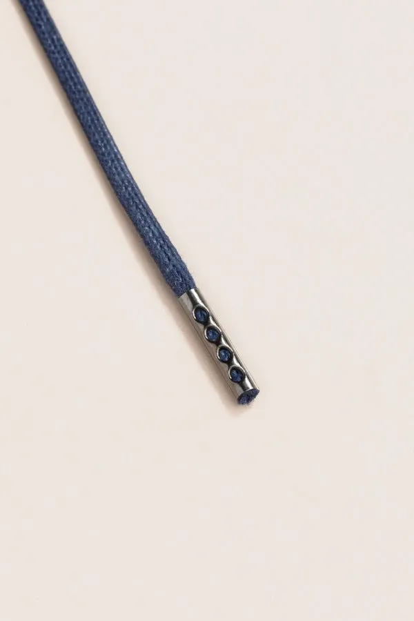 Dark Blue | Round Waxed Shoelaces