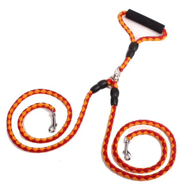 Double-Ended Traction Rope For Walking Dog  Two Leash Pet Supplies for Dog Collar