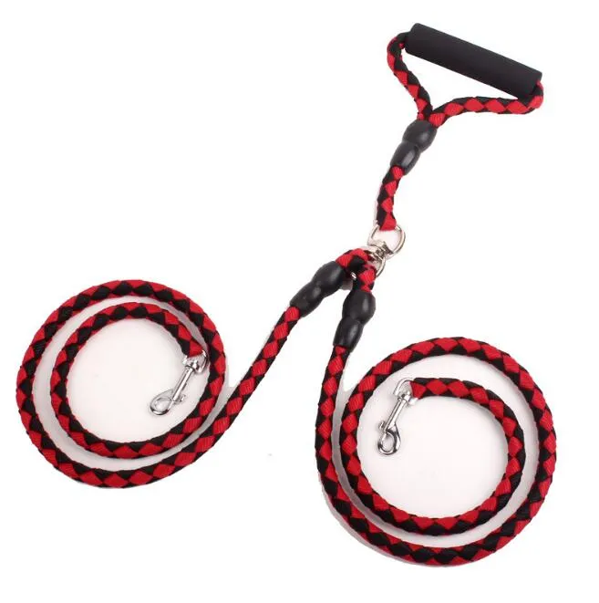 Double-Ended Traction Rope For Walking Dog  Two Leash Pet Supplies for Dog Collar