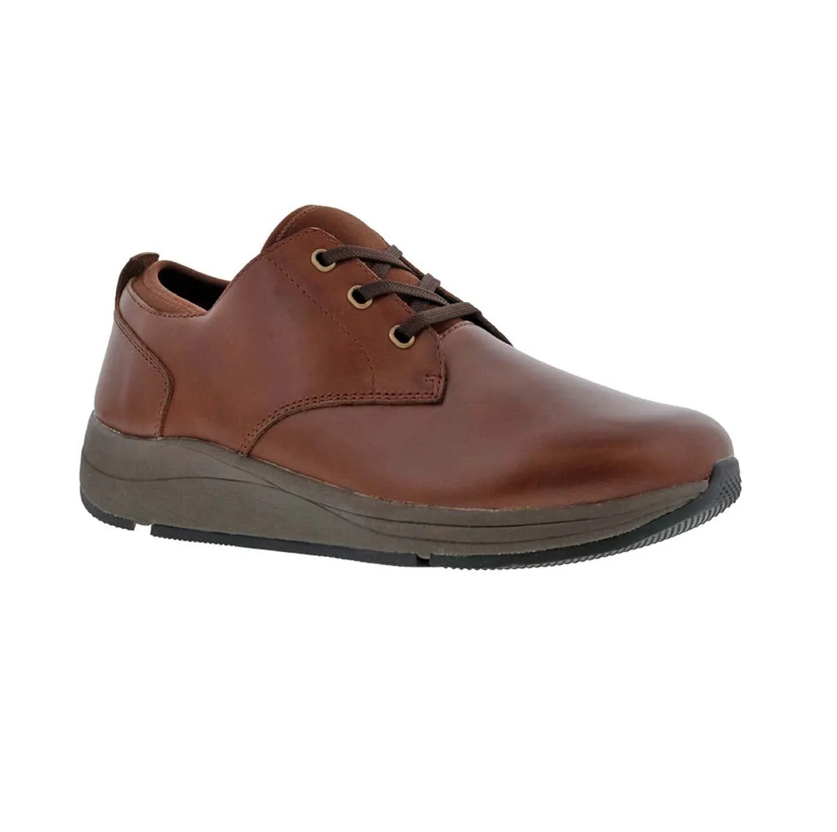 Drew Armstrong Men Casual Shoe In Brandy Leather