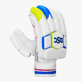 DSC Intense Fury RH Batting Gloves , White/Black/Lime