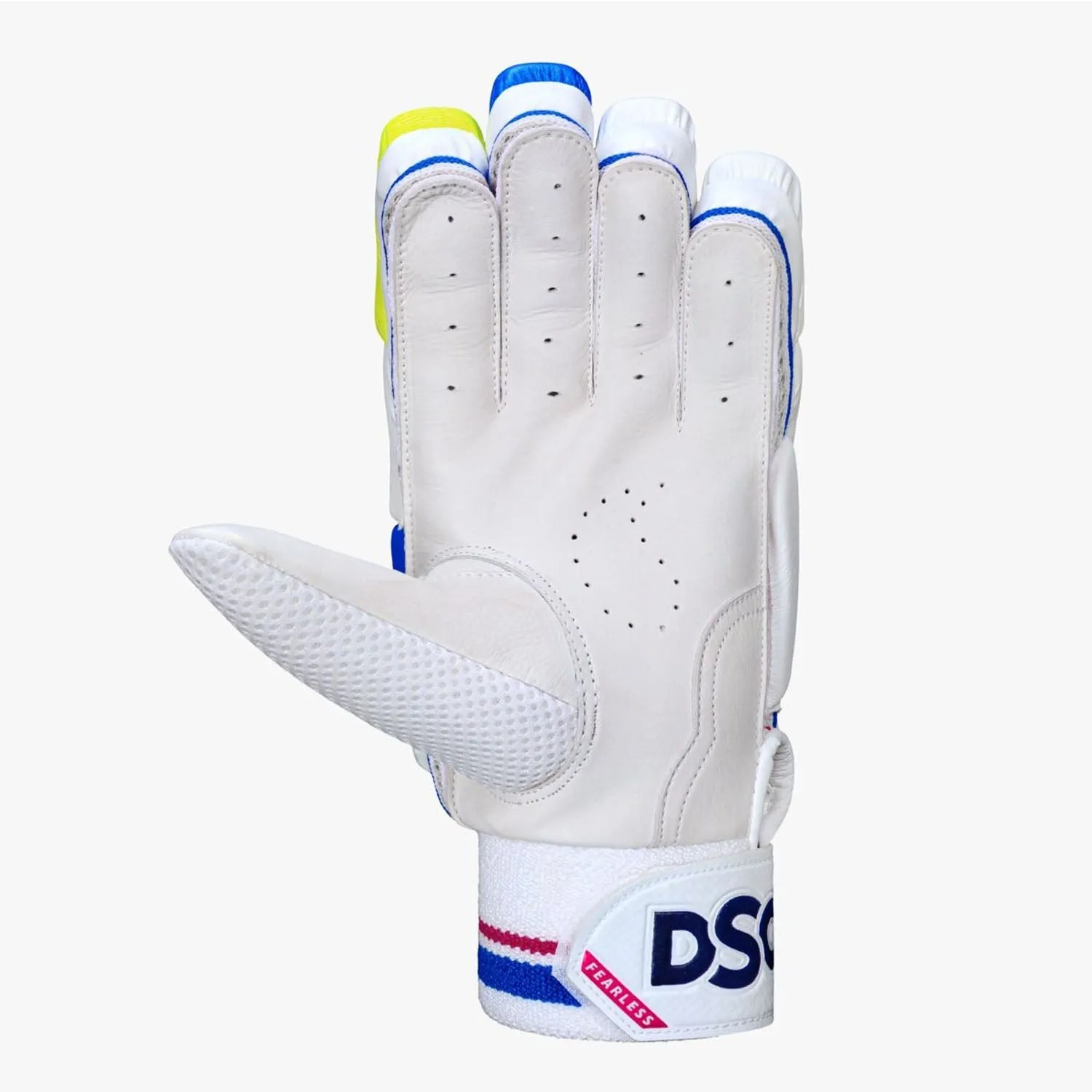 DSC Intense Fury RH Batting Gloves , White/Black/Lime