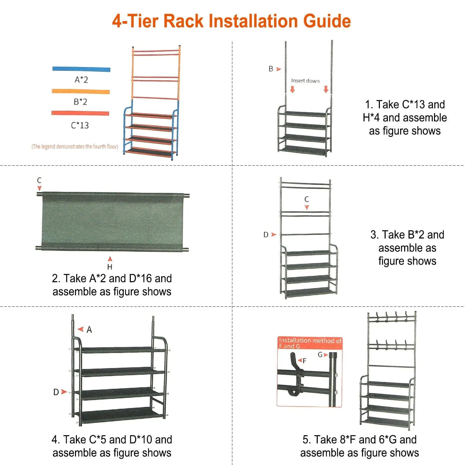 Entryway Coat Hat Rack Shoe Storage Shelf