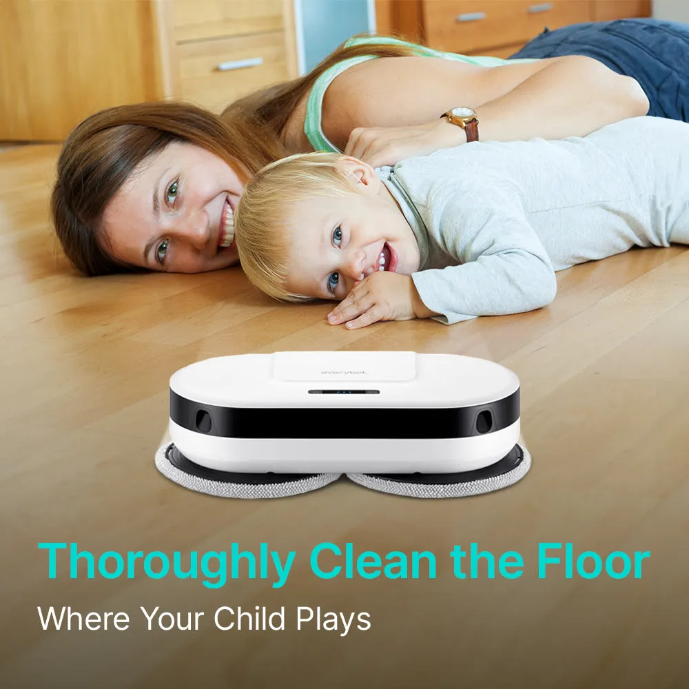 EVERYBOT Edge 2 Robot Mop - Whisper Quiet Smart Mopping Robot Cleaner