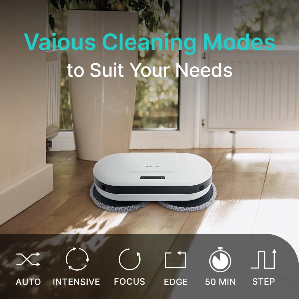 EVERYBOT Edge 2 Robot Mop - Whisper Quiet Smart Mopping Robot Cleaner