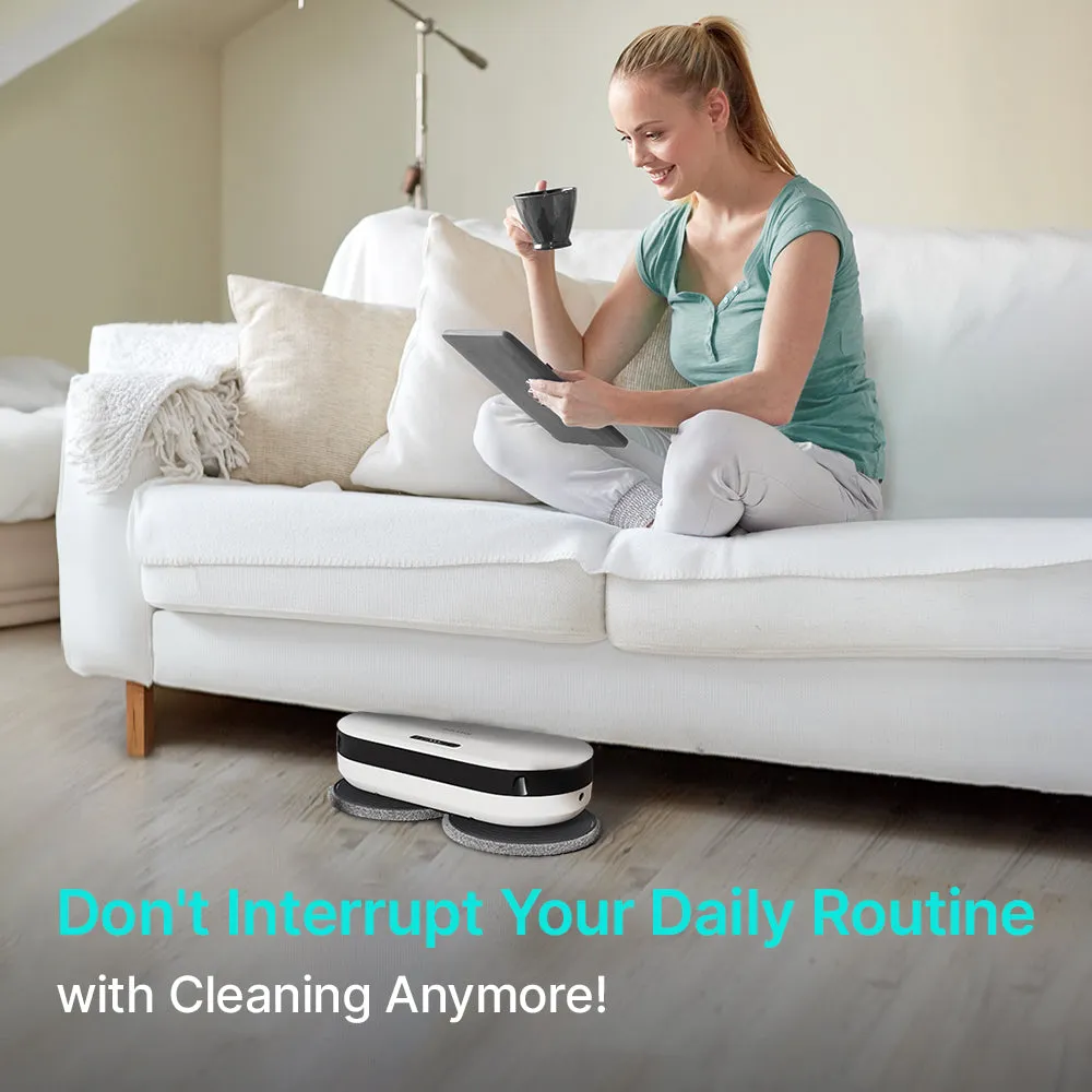 EVERYBOT Edge 2 Robot Mop - Whisper Quiet Smart Mopping Robot Cleaner