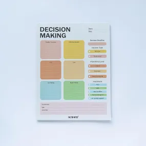 Factor Notes-Notebook :100 GSM A4 Notepad 90 Pages -Decision Making