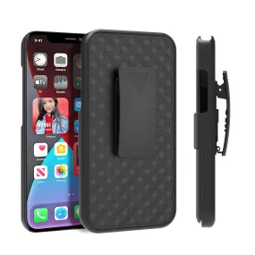 For Apple iPhone 13 Case, Rugged Slim Rotating Swivel Lock Holster Shell Combo Clip Cover For iPhone 13