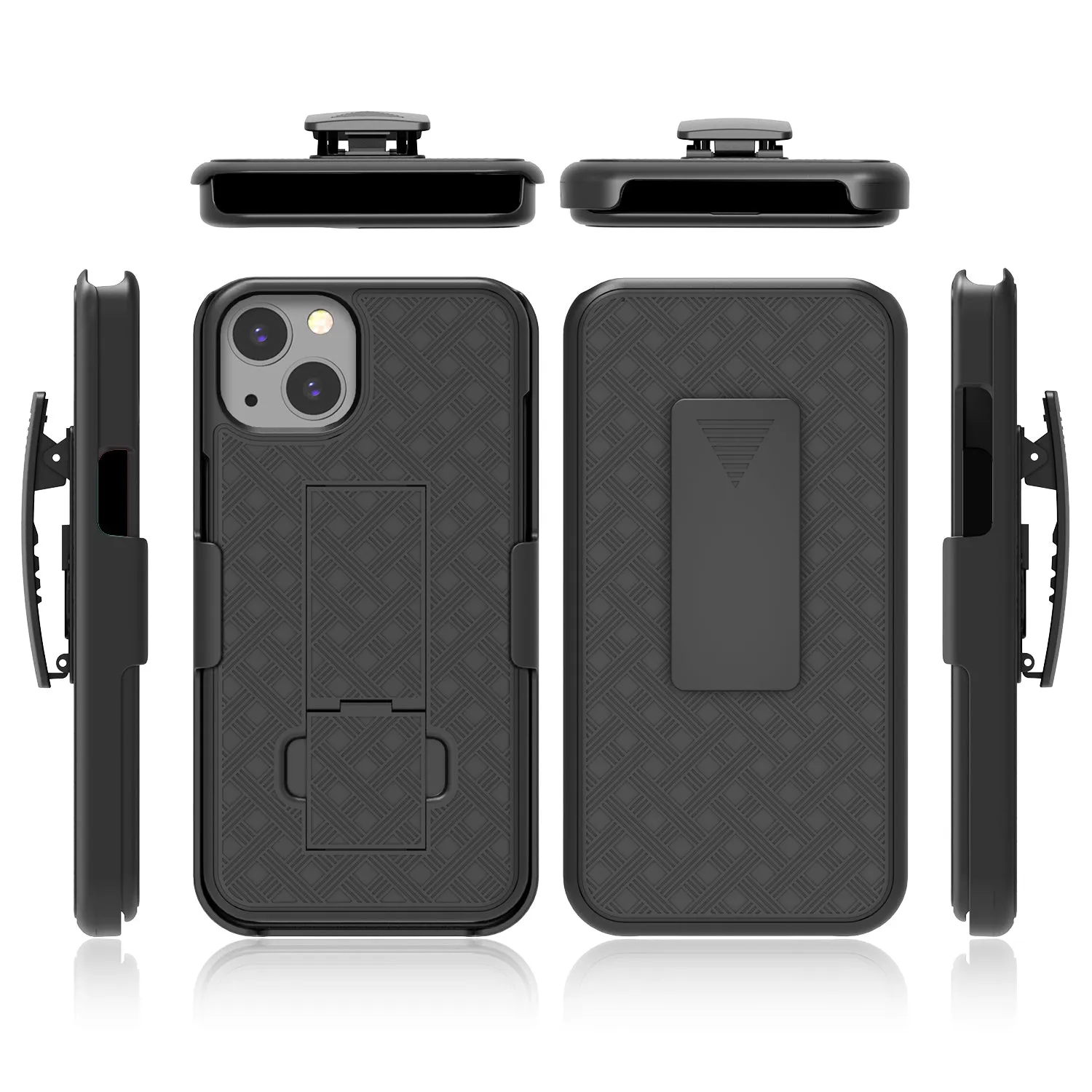 For Apple iPhone 13 Case, Rugged Slim Rotating Swivel Lock Holster Shell Combo Clip Cover For iPhone 13