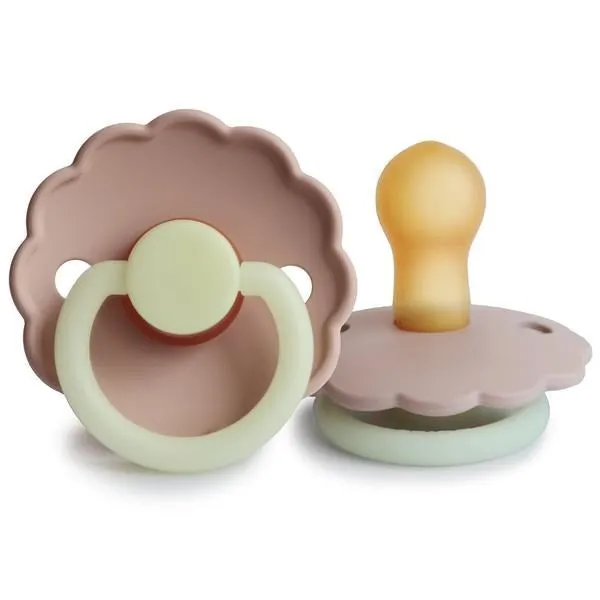 Frigg Pacifier Daisy Blush Night Latex Size 2