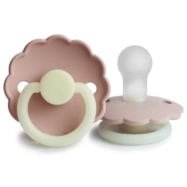 Frigg Pacifier Daisy Blush Night Silicone Size 1