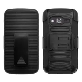 Galaxy Avant Case, Hybrid Dual Layer Armor[Shock/Impact Resistant] Case Cover with Built-in Kickstand for Galaxy Avant/G386T - Black