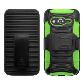 Galaxy Avant Case, Hybrid Dual Layer Armor[Shock/Impact Resistant] Case Cover with Built-in Kickstand for Galaxy Avant/G386T - Green