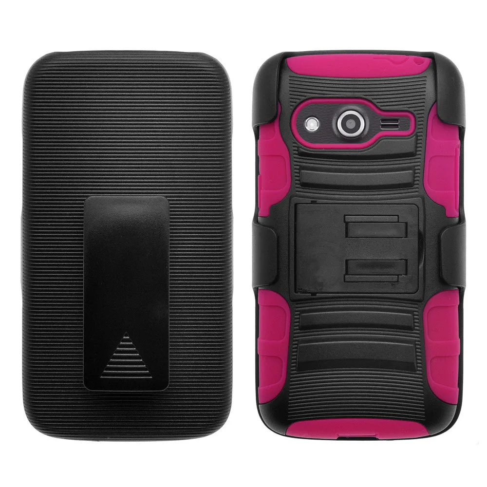 Galaxy Avant Case, Hybrid Dual Layer Armor[Shock/Impact Resistant] Case Cover with Built-in Kickstand for Galaxy Avant/G386T - Pink