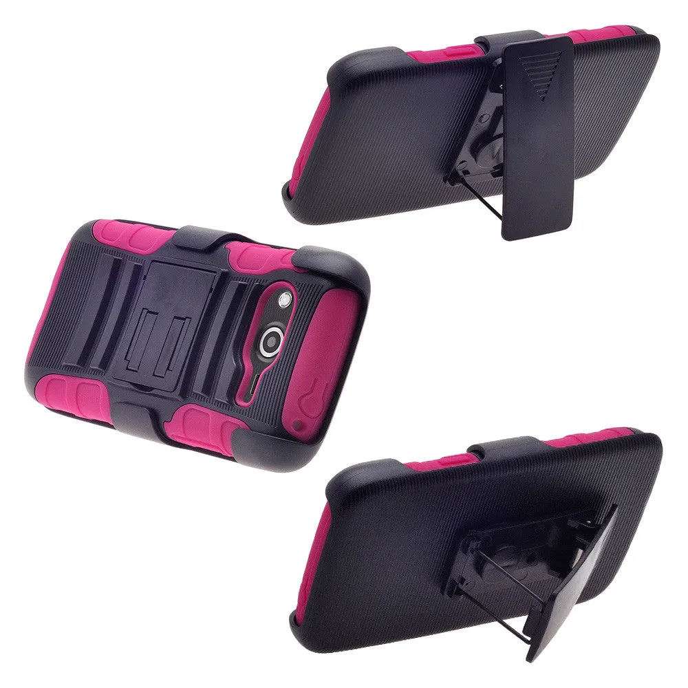 Galaxy Avant Case, Hybrid Dual Layer Armor[Shock/Impact Resistant] Case Cover with Built-in Kickstand for Galaxy Avant/G386T - Pink