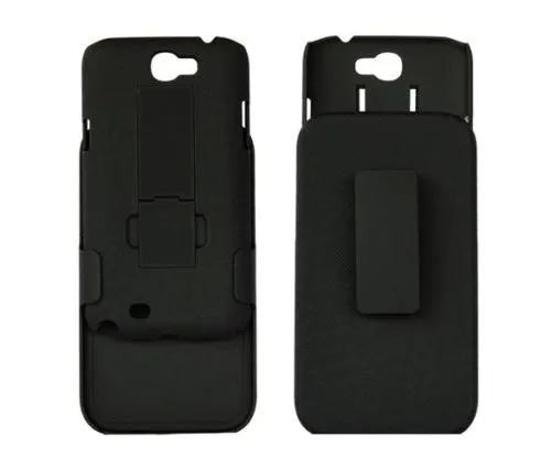 Galaxy Note 2 Case, Rugged Slim Rotating Swivel Clip Holster Shell Combo Case for Samsung Galaxy Note 2 - Black