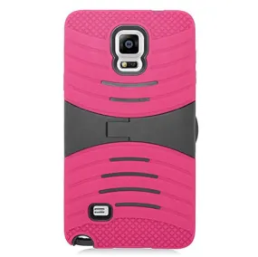 Galaxy Note 4 Case, Dual Layer Full Body Coverage Case with Built-in Kickstand for Samsung Galaxy Note 4 - Pink