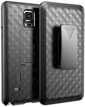 Galaxy Note Edge Case, Rugged Rotating Belt Clip Slim Holster Shell Combo Case for Samsung Galaxy Note Edge - Black