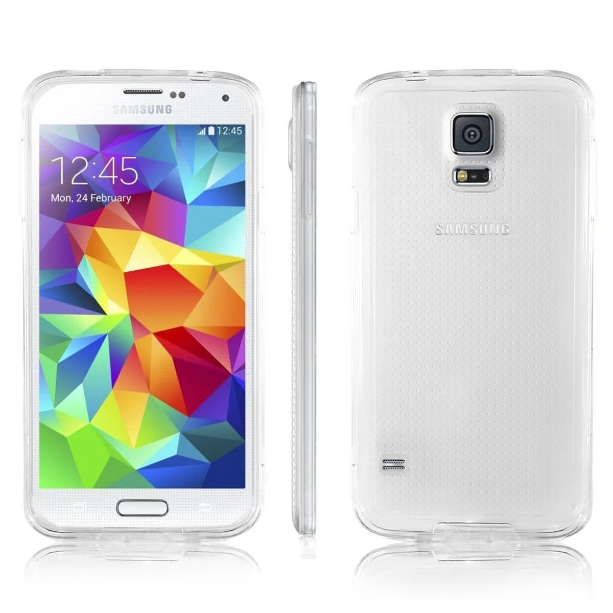 Galaxy S5 Case, Diamond Defender 2 Piece Clip On Hard Case Cover for Samsung Galaxy S5 - Clear