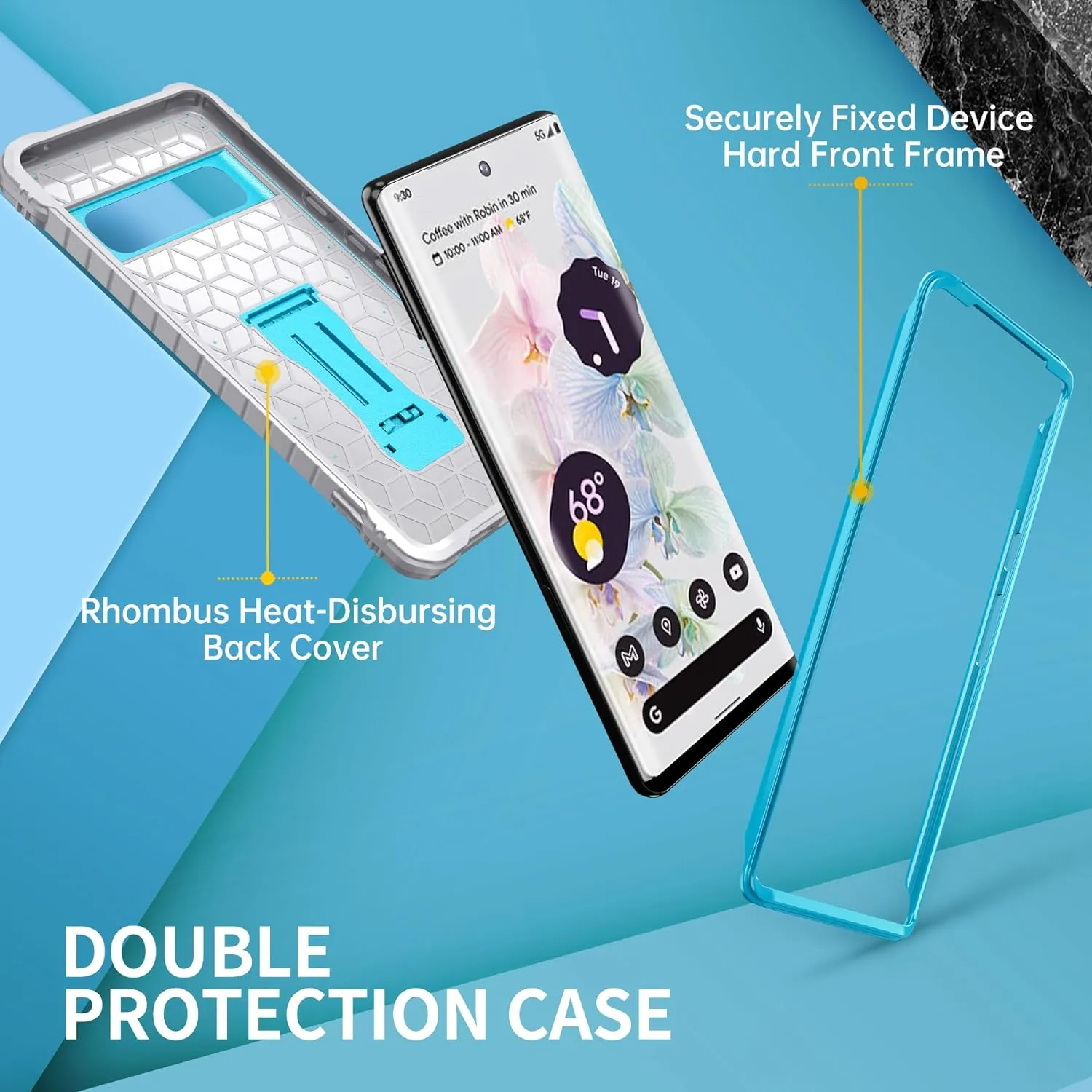 Google Pixel 6 Pro Case Dual Layer Shockproof Heavy Duty Case No Screen Protector