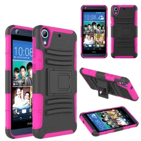 HTC Desire 626 Case, Hybrid Dual Layer Armor[Shock/Impact Resistant] Case Cover with Built-in Kickstand for HTC Desire 626 - Pink