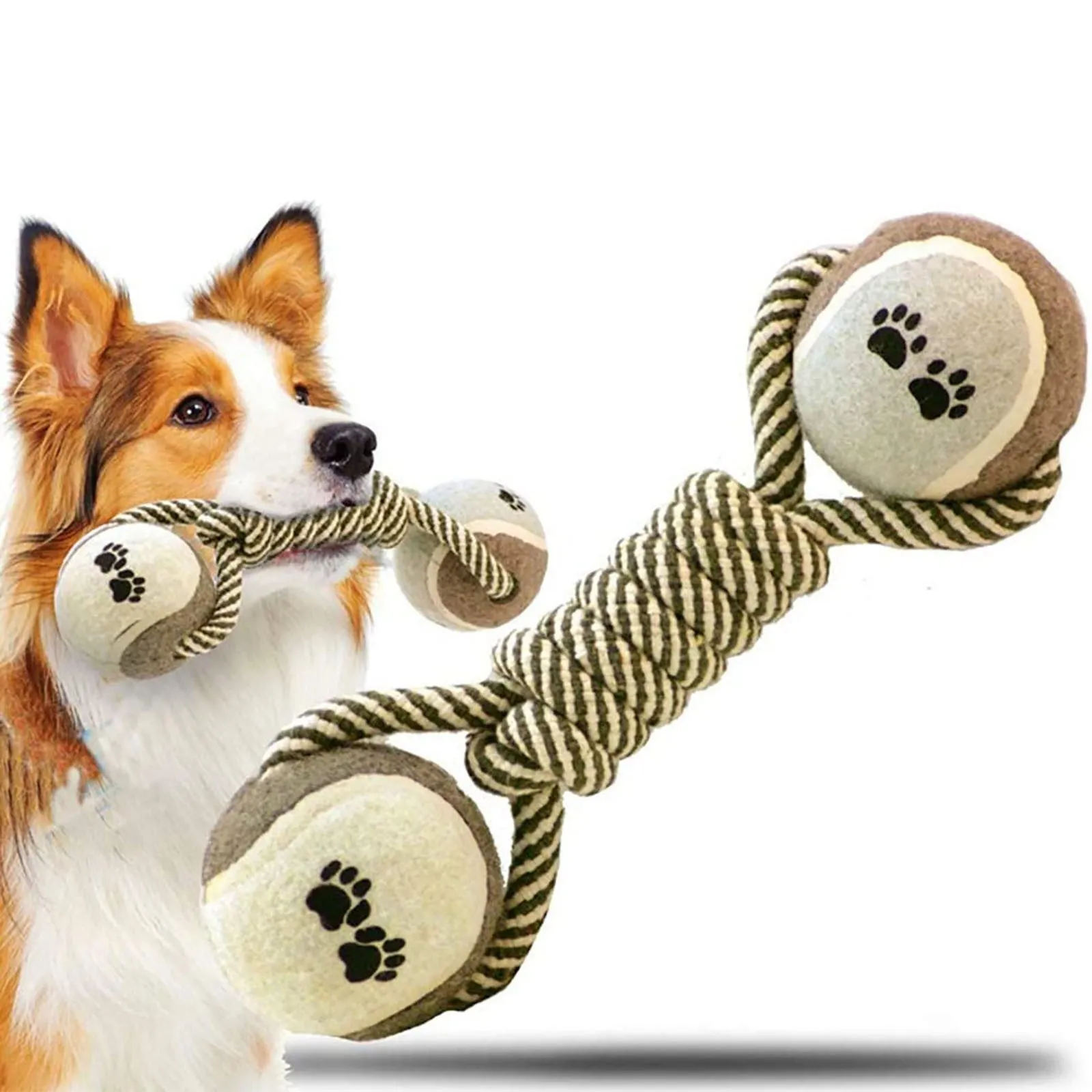 Large Small Dogs Toy Interactive Cotton Rope Mini Dog Toys Ball