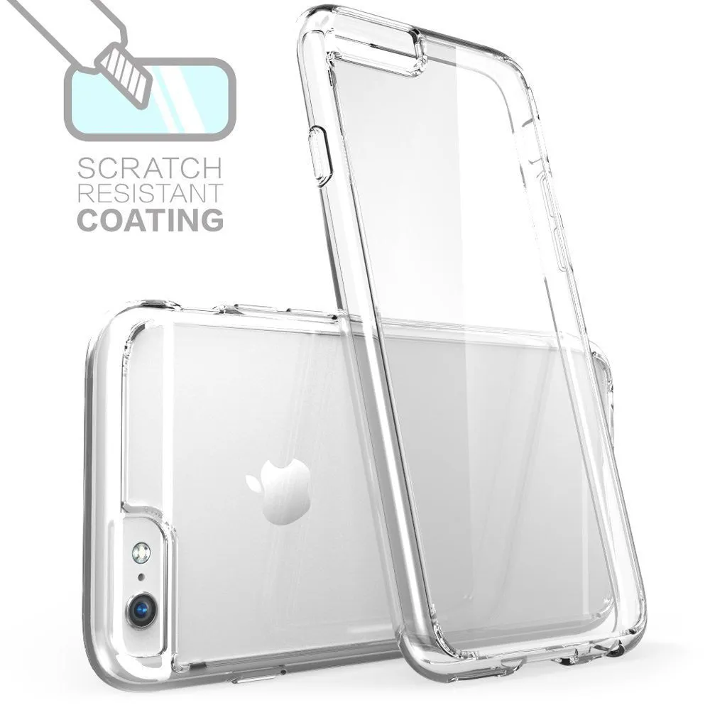 LAX Gadgets Case Protective Clear Scratch-Resistant Cover for iPhone 6 (4.7-Inch) - Retail Packaging - Clear