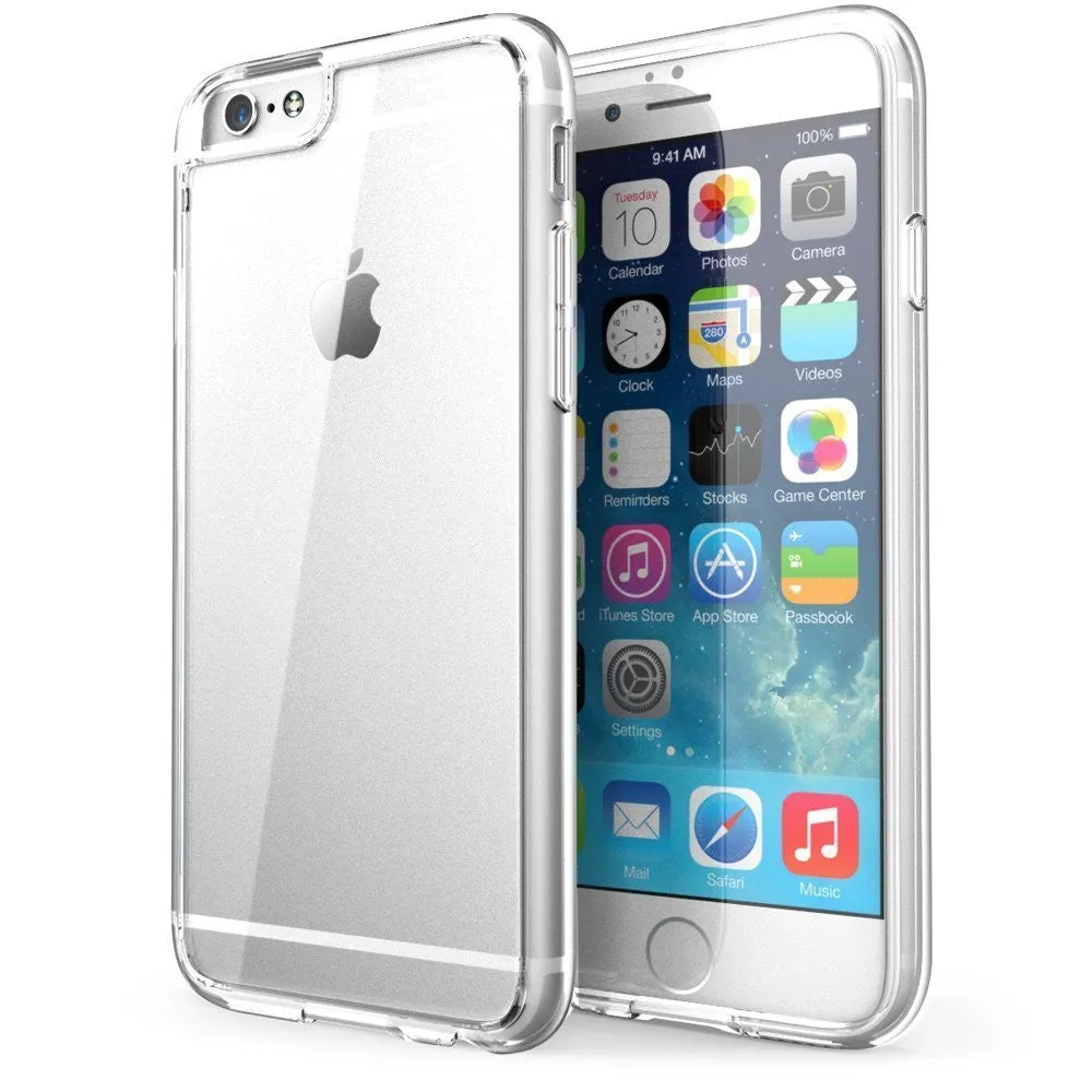 LAX Gadgets Case Protective Clear Scratch-Resistant Cover for iPhone 6 (4.7-Inch) - Retail Packaging - Clear